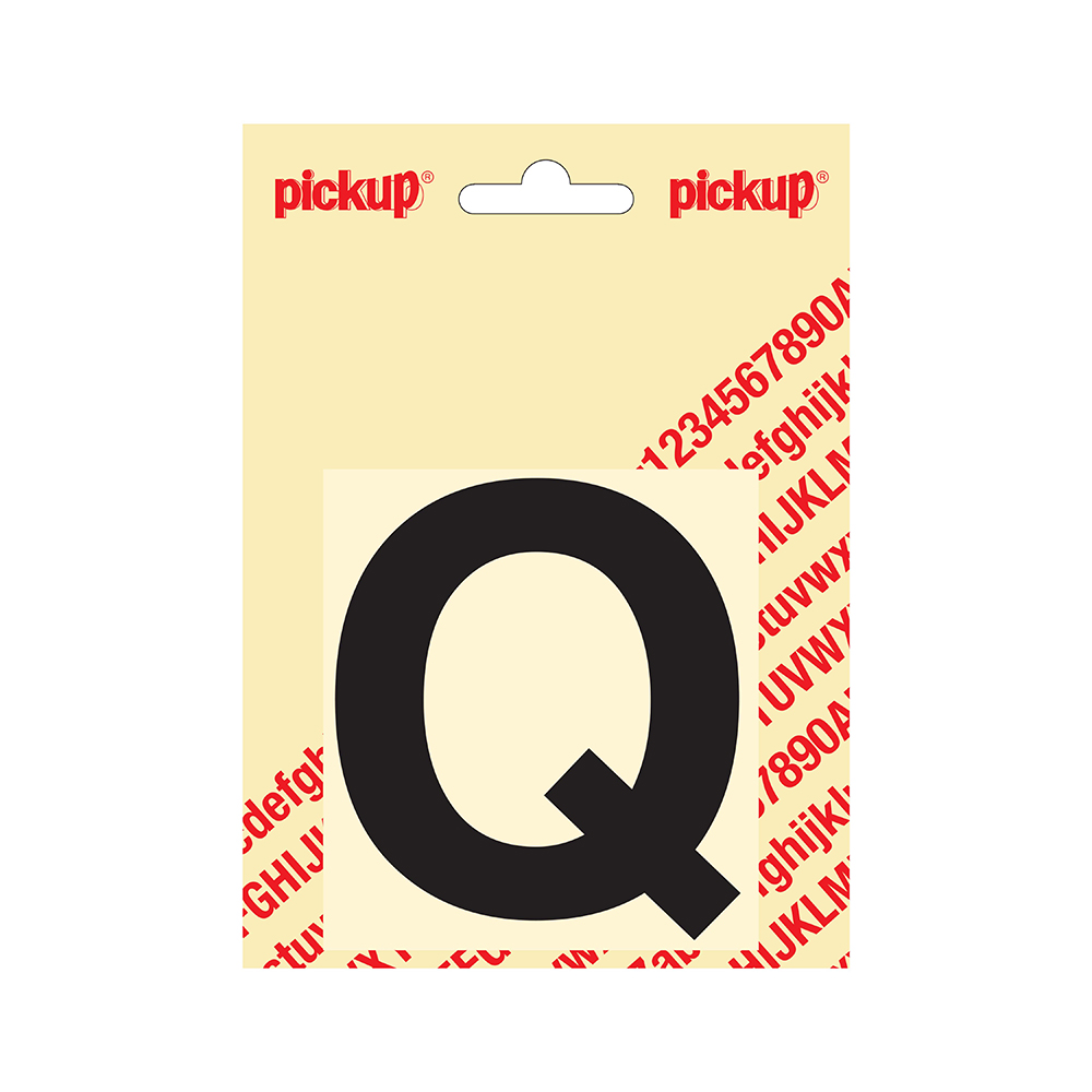 Pickup plakletter Helvetica 80 mm - zwart Q