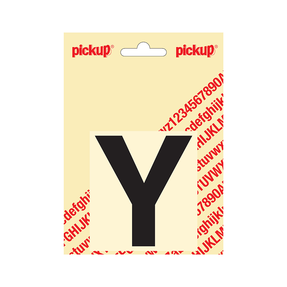 Pickup plakletter Helvetica 80 mm - zwart Y