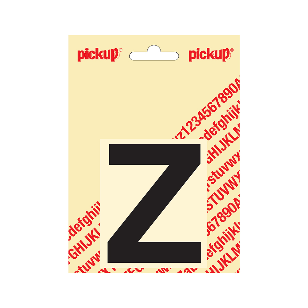 Pickup plakletter Helvetica 80 mm - zwart Z