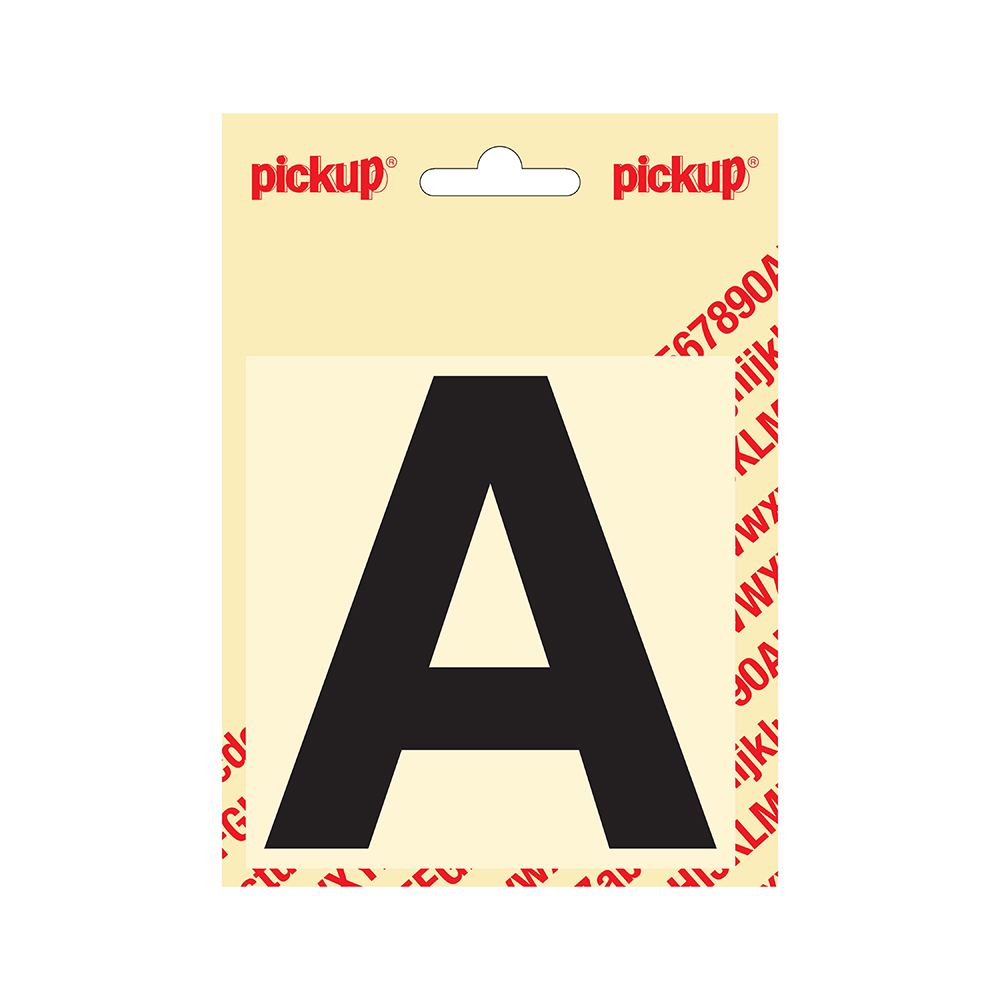 Pickup plakletter Helvetica 100 mm - zwart A