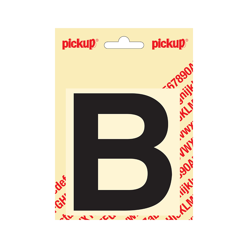 Pickup plakletter Helvetica 100 mm - zwart B