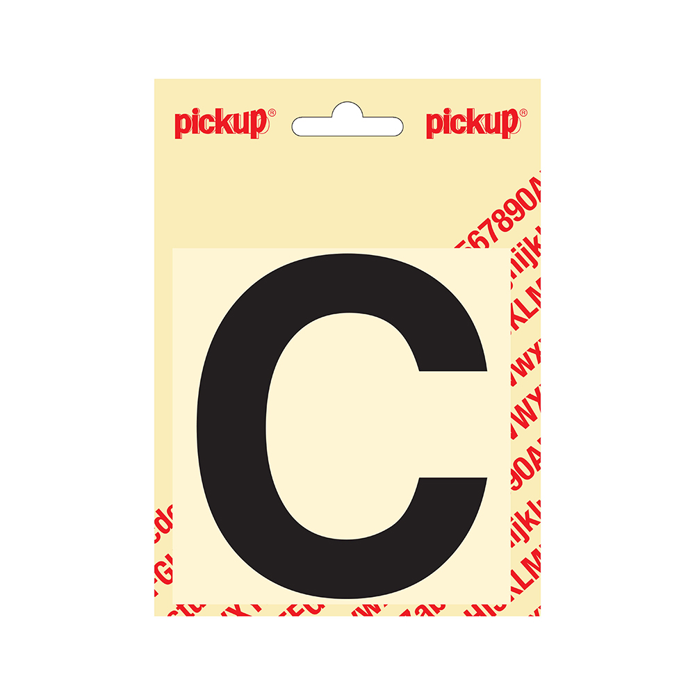 Pickup plakletter Helvetica 100 mm - zwart C