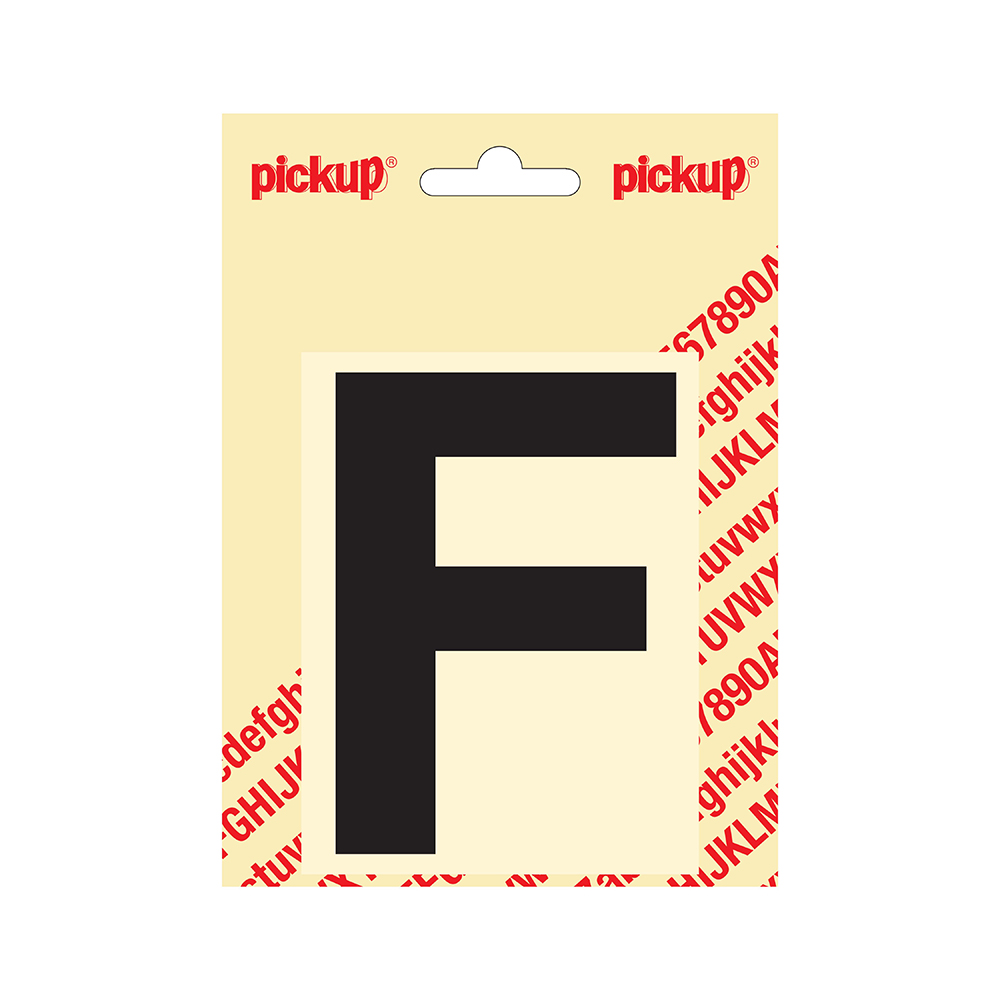 Pickup plakletter Helvetica 100 mm - zwart F