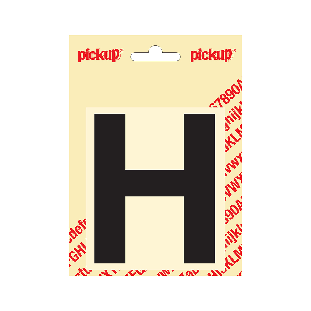 Pickup plakletter Helvetica 100 mm - zwart H