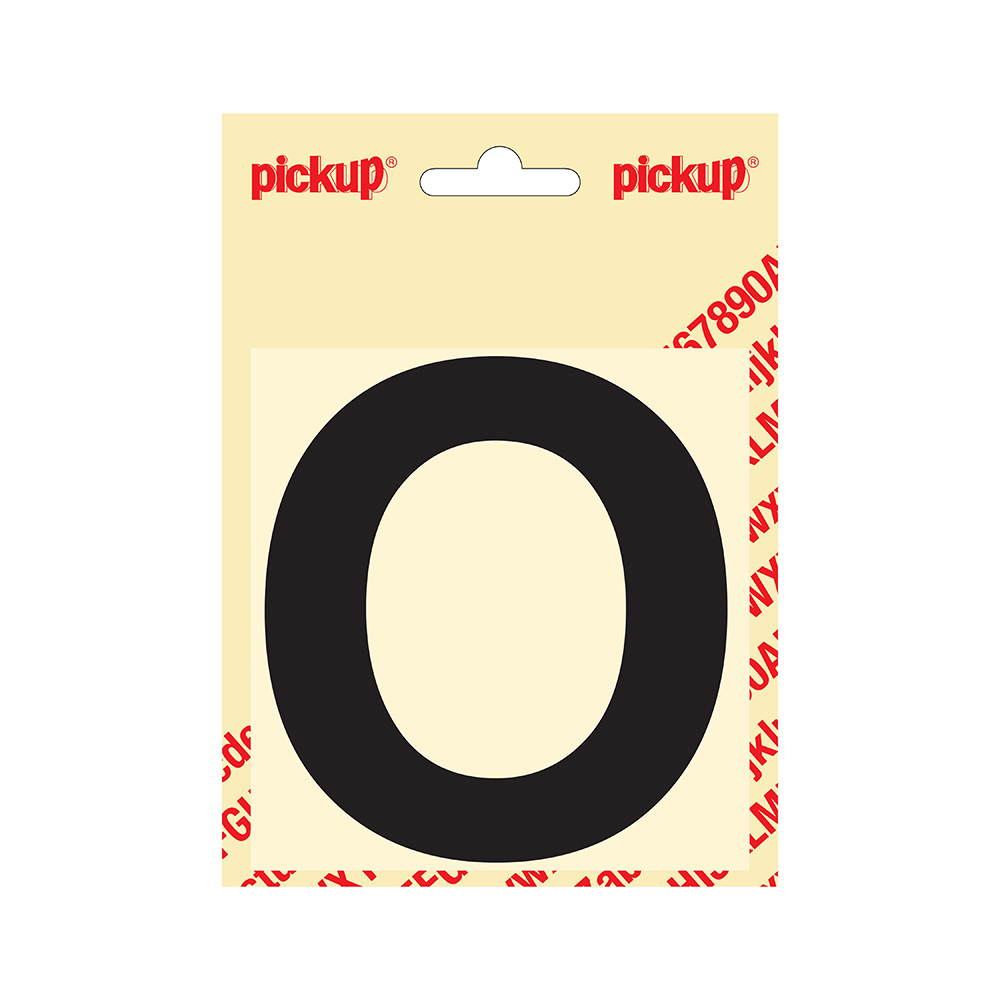 Pickup plakletter Helvetica 100 mm - zwart O