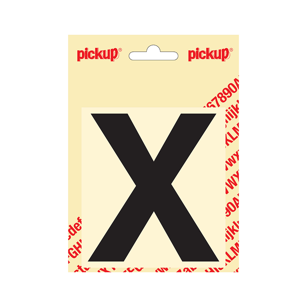 Pickup plakletter Helvetica 100 mm - zwart X