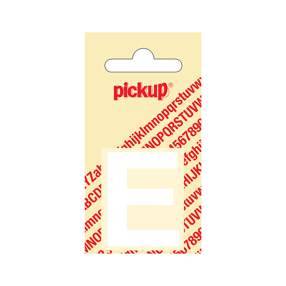 Pickup plakletter Helvetica 40 mm - wit E