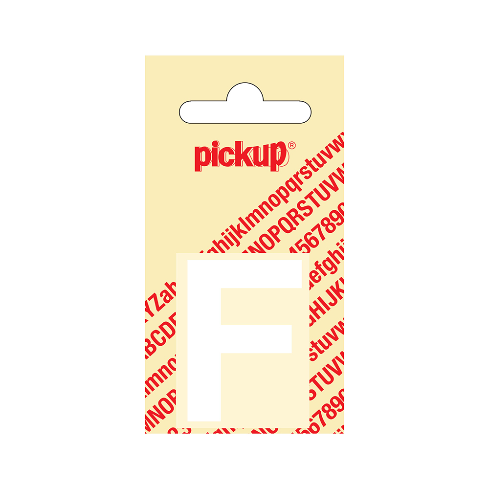 Pickup plakletter Helvetica 40 mm - wit F