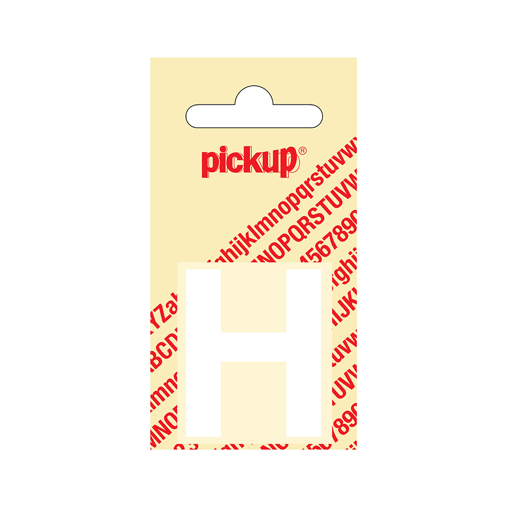 Pickup plakletter Helvetica 40 mm - wit H