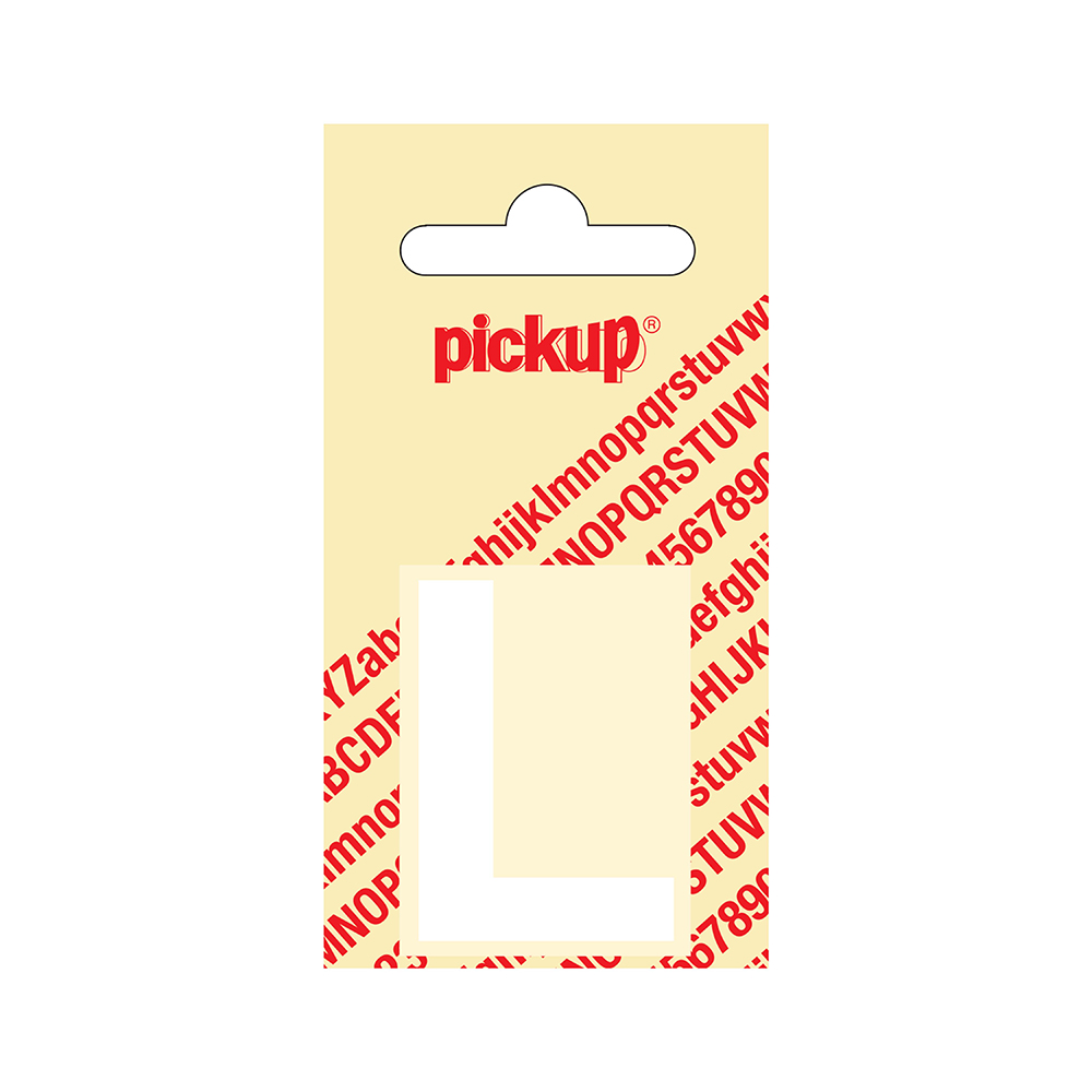 Pickup plakletter Helvetica 40 mm - wit L