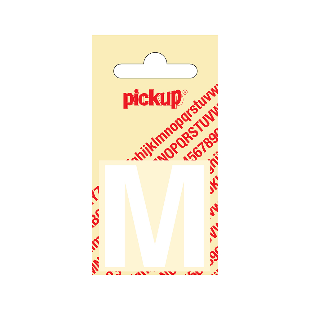 Pickup plakletter Helvetica 40 mm - wit M