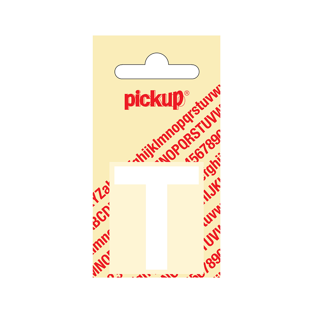 Pickup plakletter Helvetica 40 mm - wit T