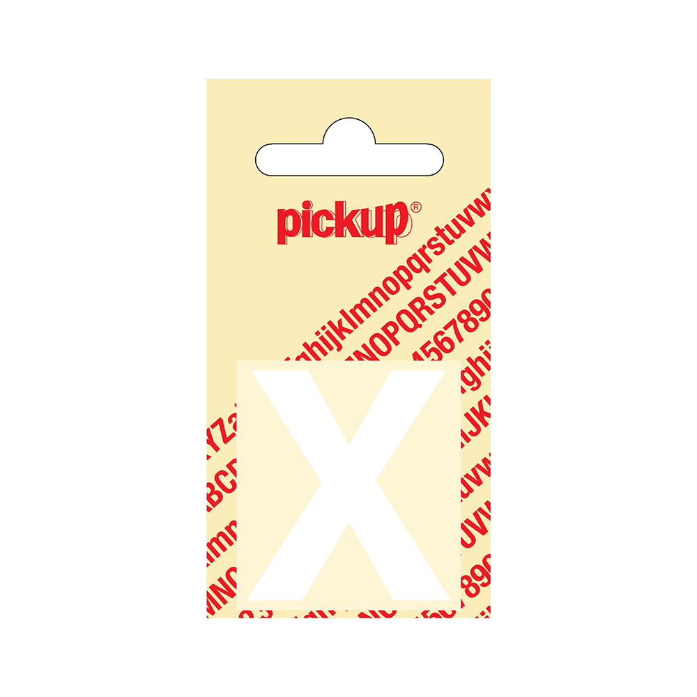 Pickup plakletter Helvetica 40 mm - wit X