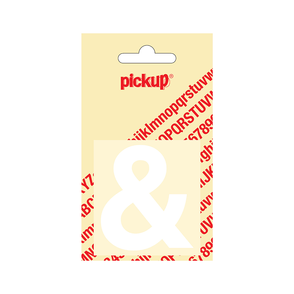 Pickup plakletter Helvetica 60 mm - wit &