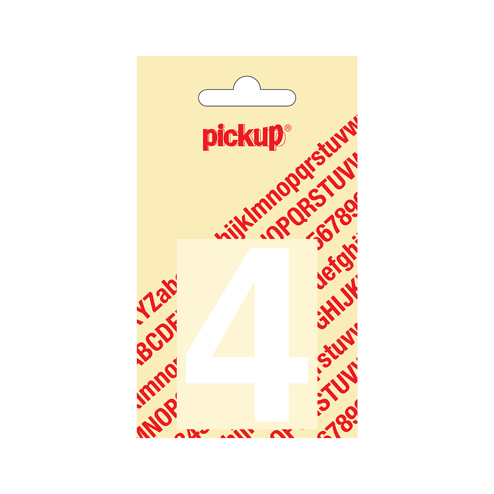 Pickup plakcijfer Helvetica 60 mm - wit 4