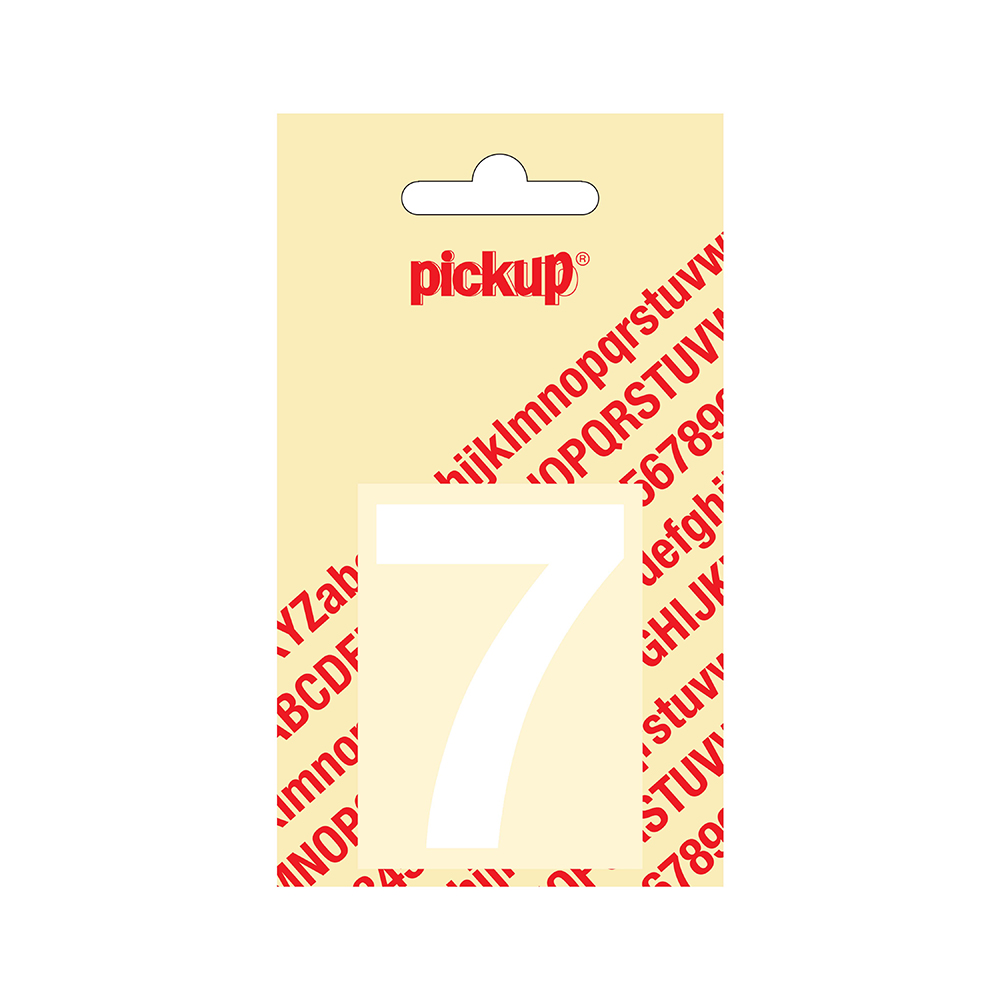 Pickup plakcijfer Helvetica 60 mm - wit 7
