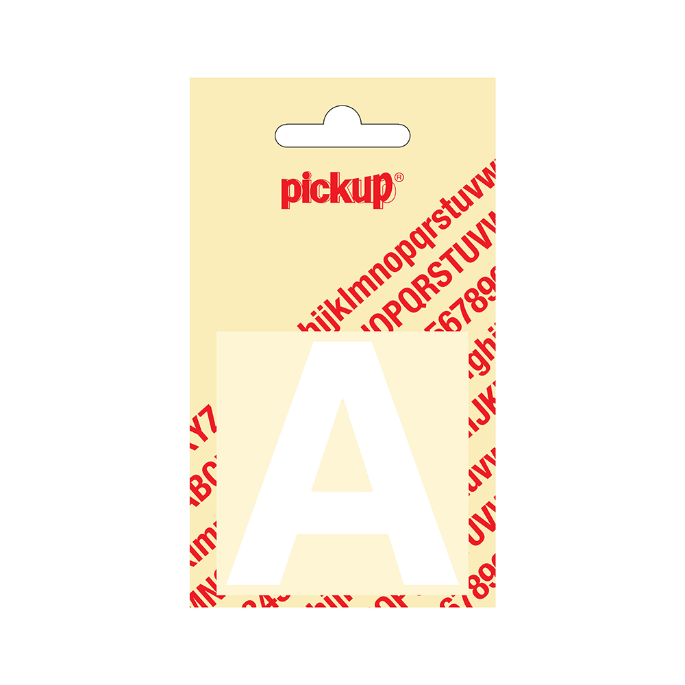 Pickup plakletter Helvetica 60 mm - wit A