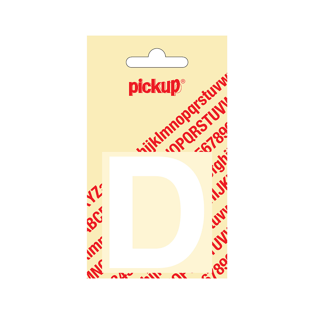 Pickup plakletter Helvetica 60 mm - wit D