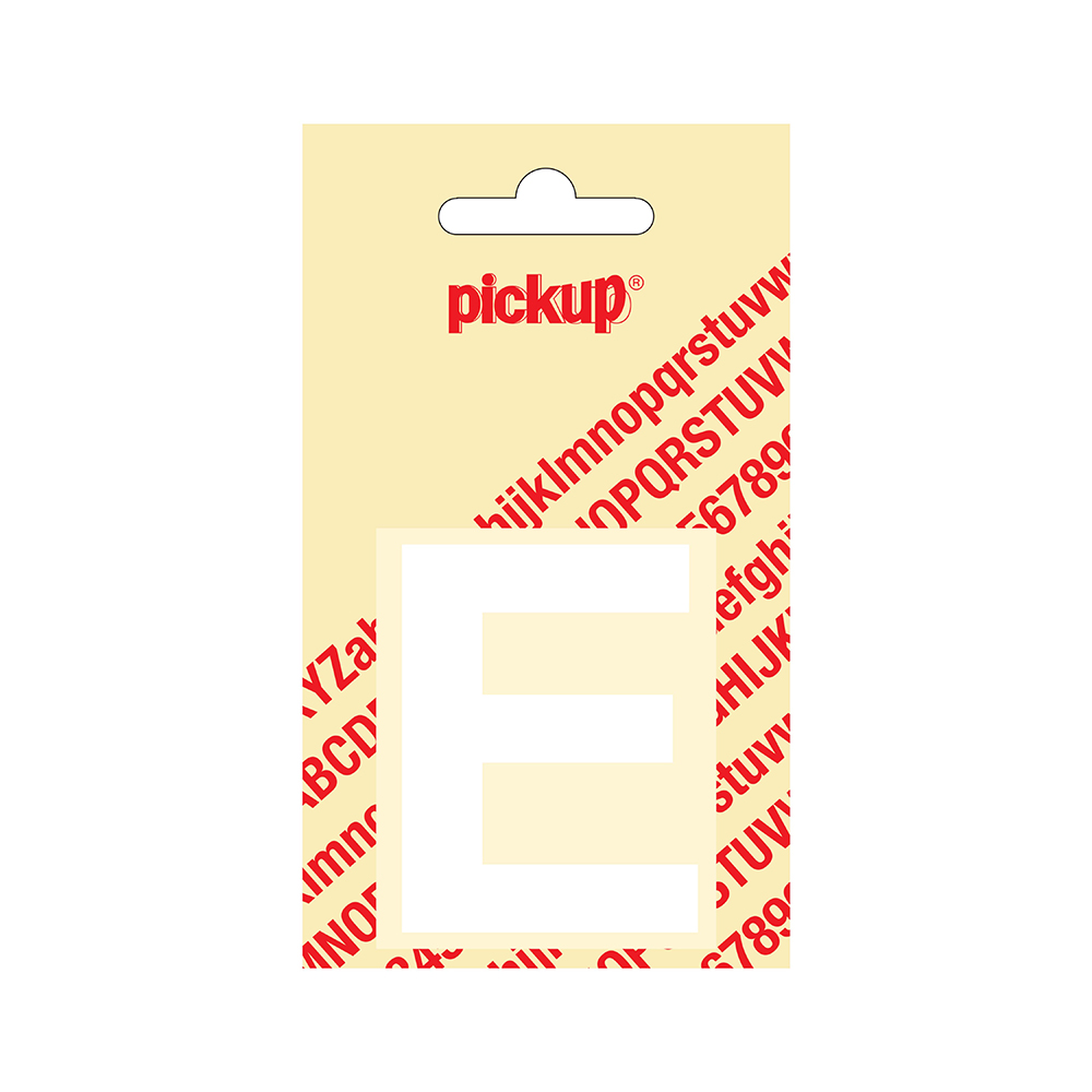 Pickup plakletter Helvetica 60 mm - wit E