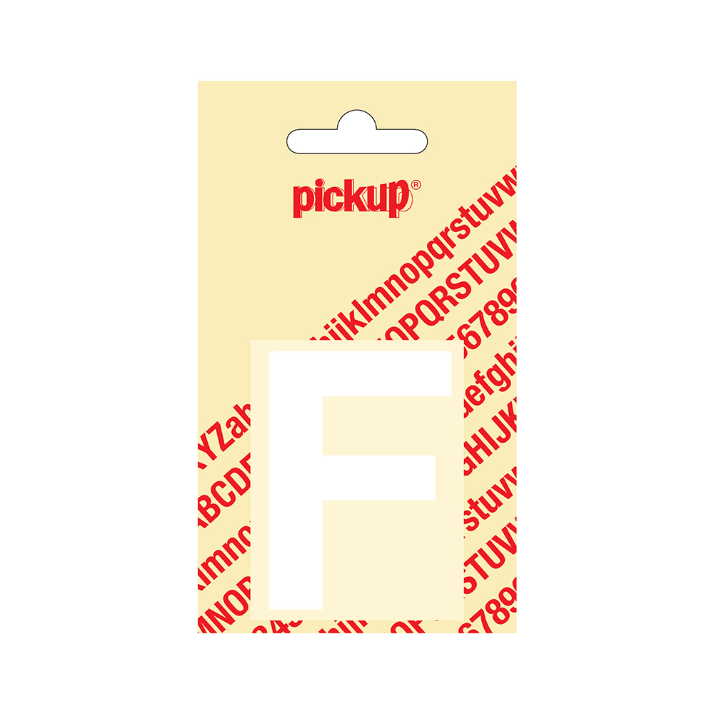 Pickup plakletter Helvetica 60 mm - wit F