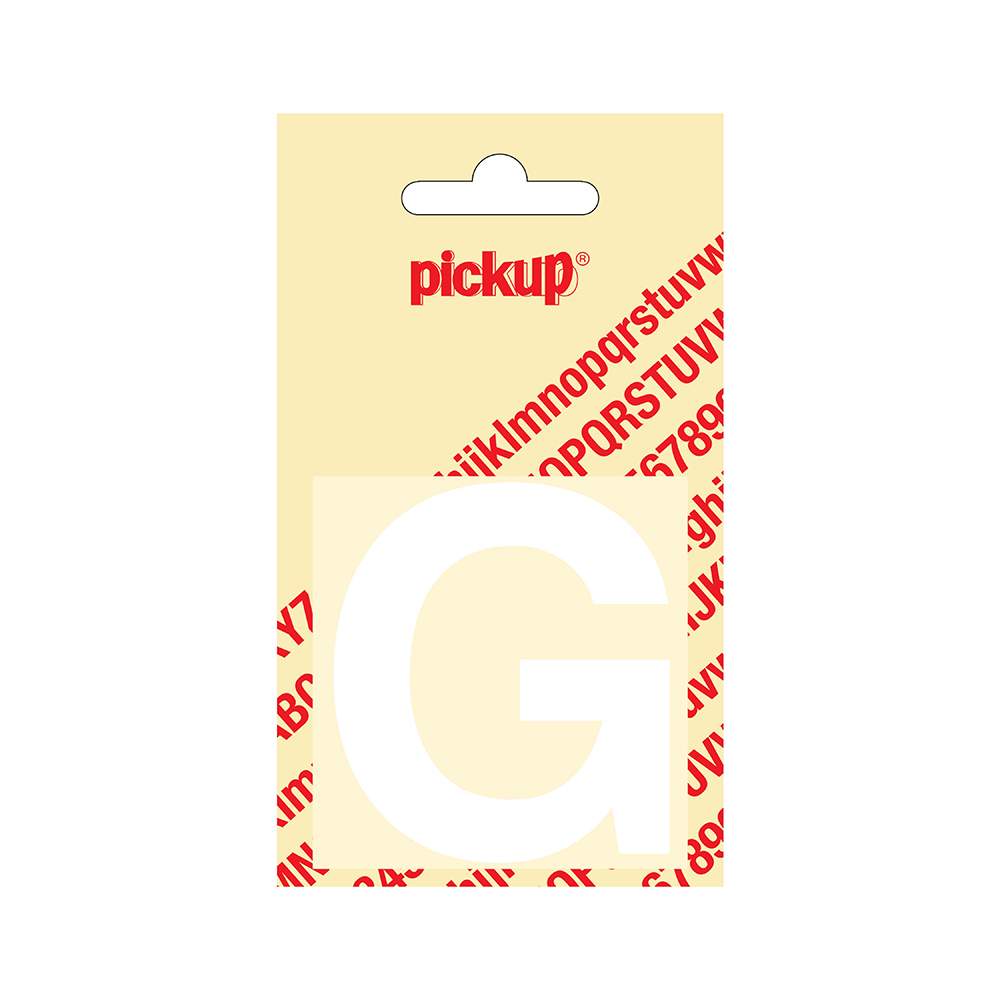 Pickup plakletter Helvetica 60 mm - wit G