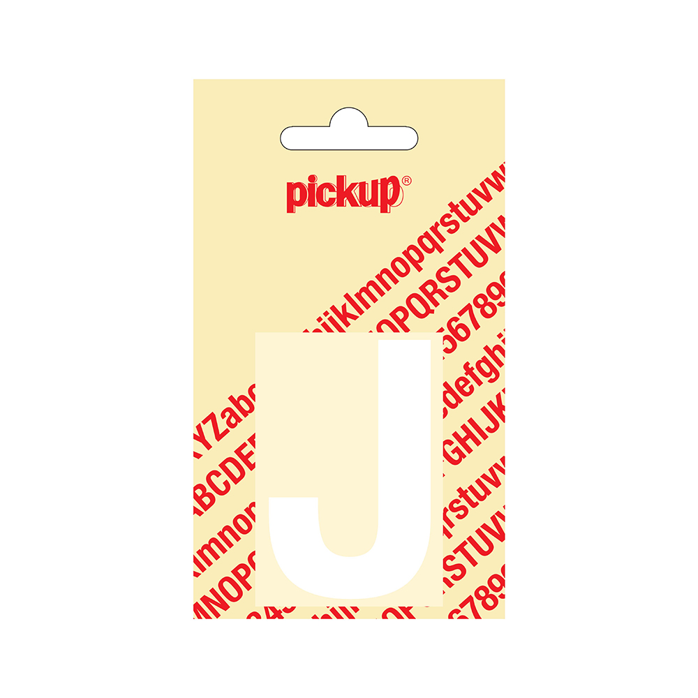 Pickup plakletter Helvetica 60 mm - wit J