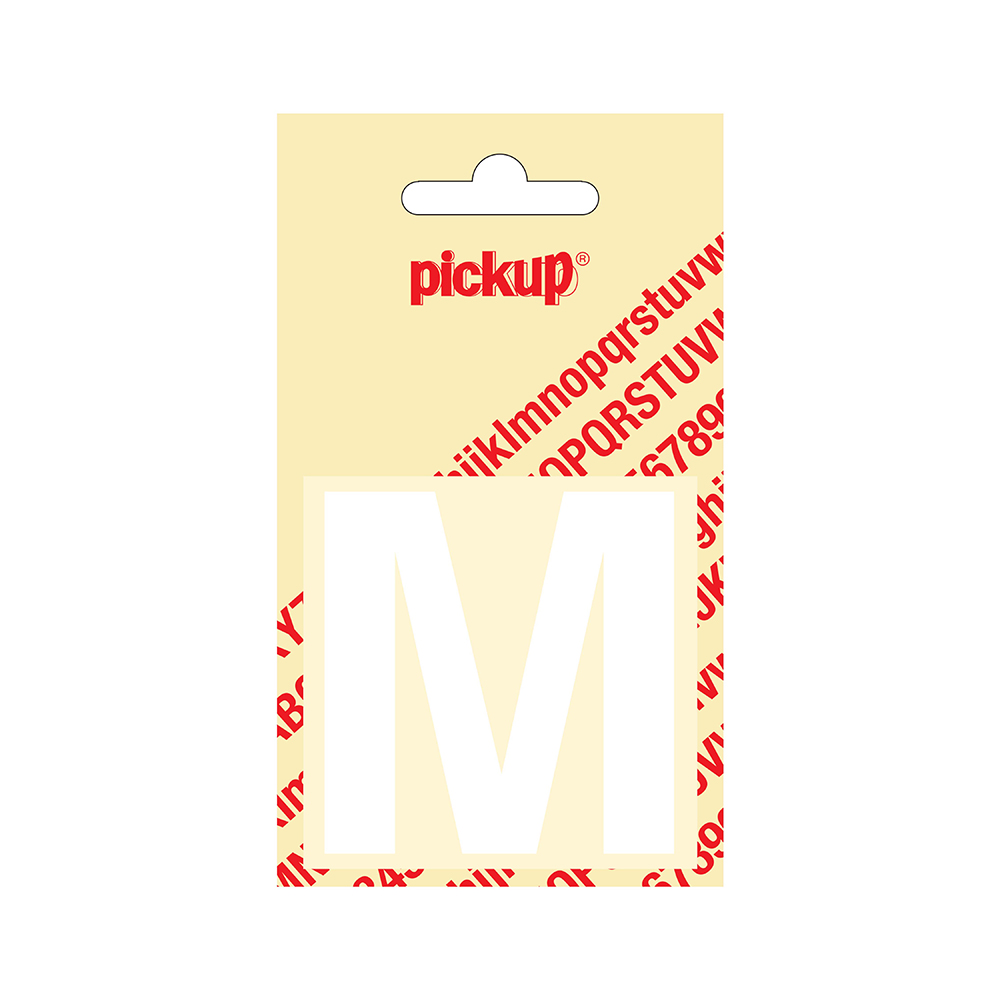 Pickup plakletter Helvetica 60 mm - wit M