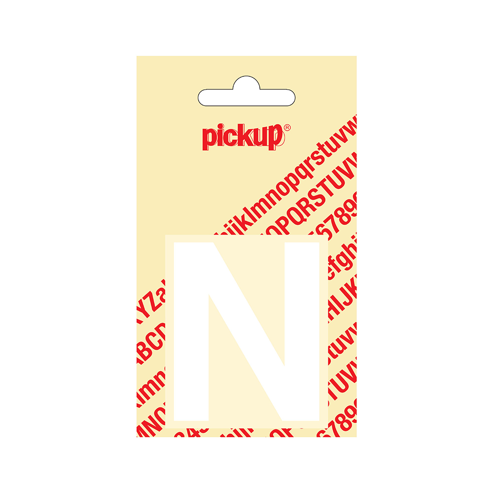 Pickup plakletter Helvetica 60 mm - wit N