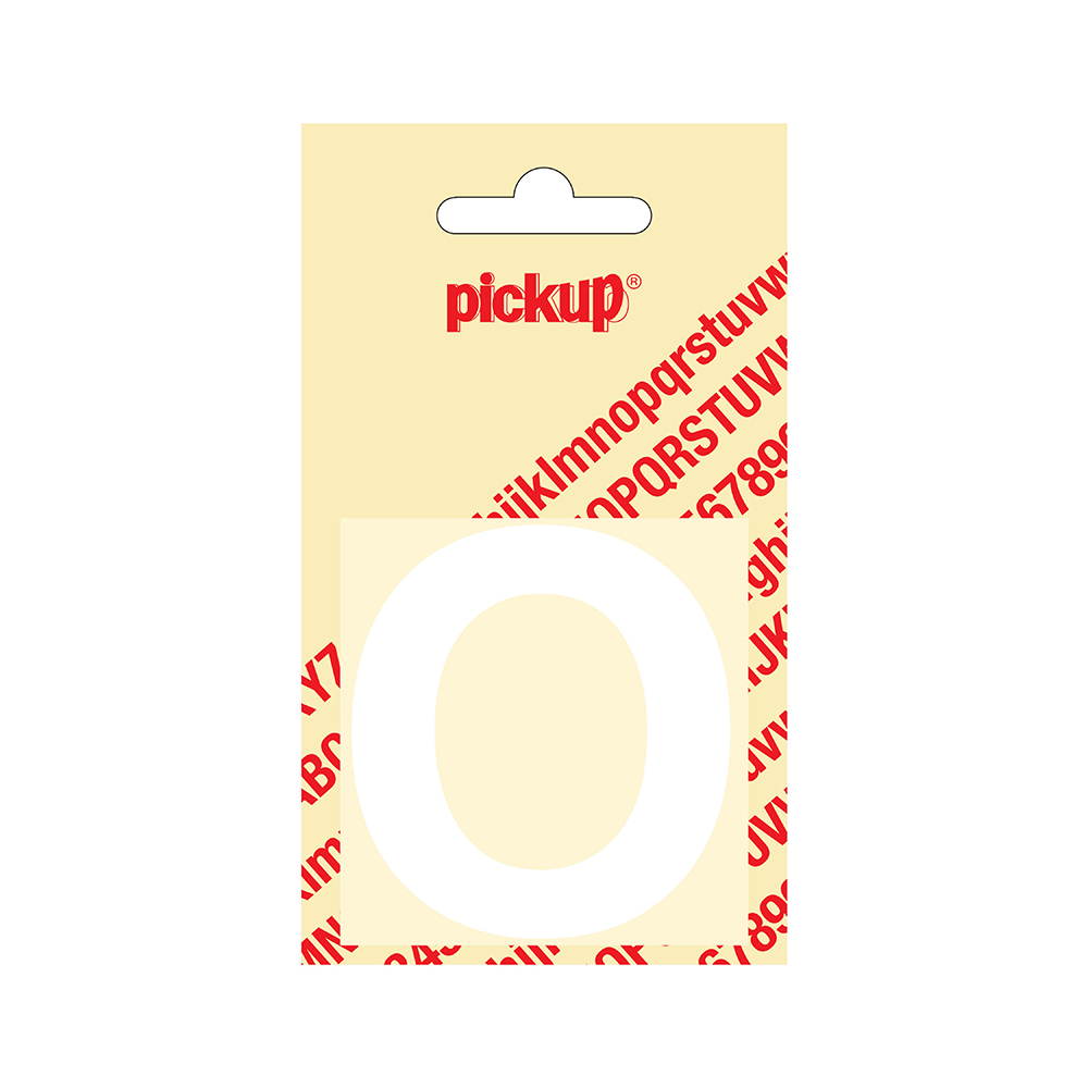 Pickup plakletter Helvetica 60 mm - wit O