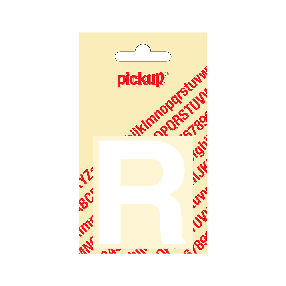 Pickup plakletter Helvetica 60 mm - wit R