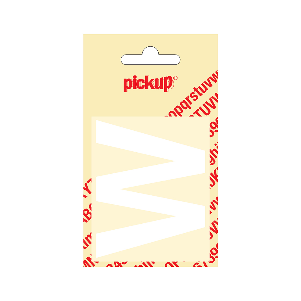 Pickup plakletter Helvetica 60 mm - wit W