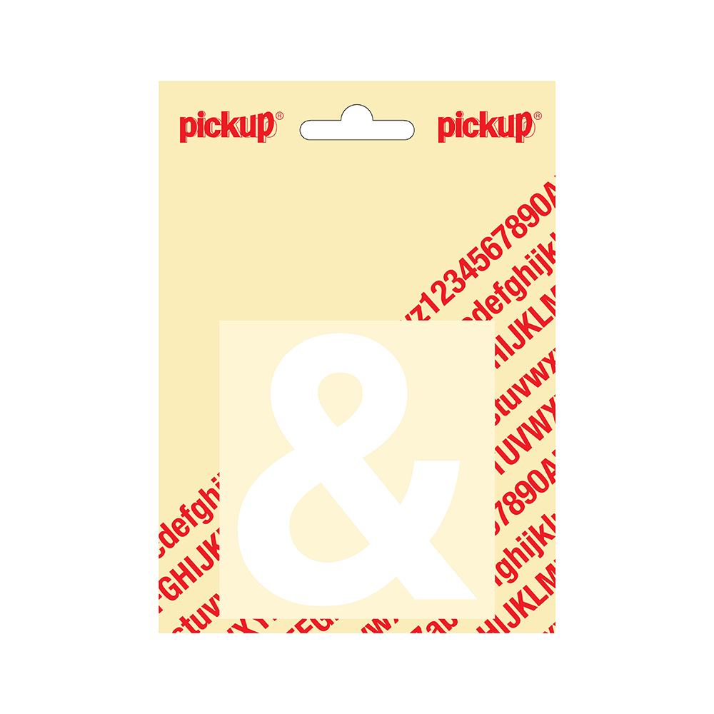 Pickup plakletter Helvetica 80 mm - wit &