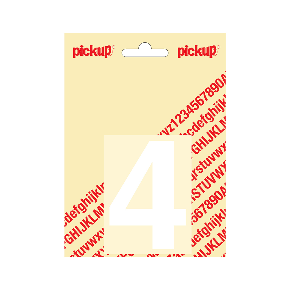 Pickup plakcijfer Helvetica 80 mm - wit 4