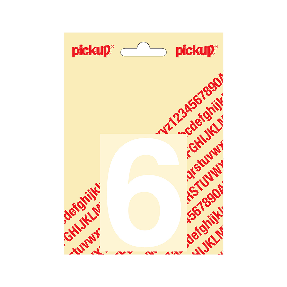 Pickup plakcijfer Helvetica 80 mm - wit 6