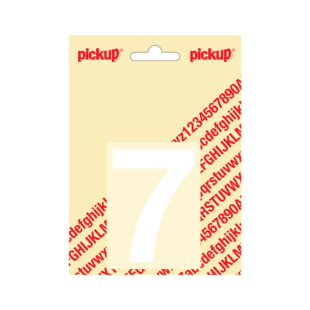 Pickup plakcijfer Helvetica 80 mm - wit 7