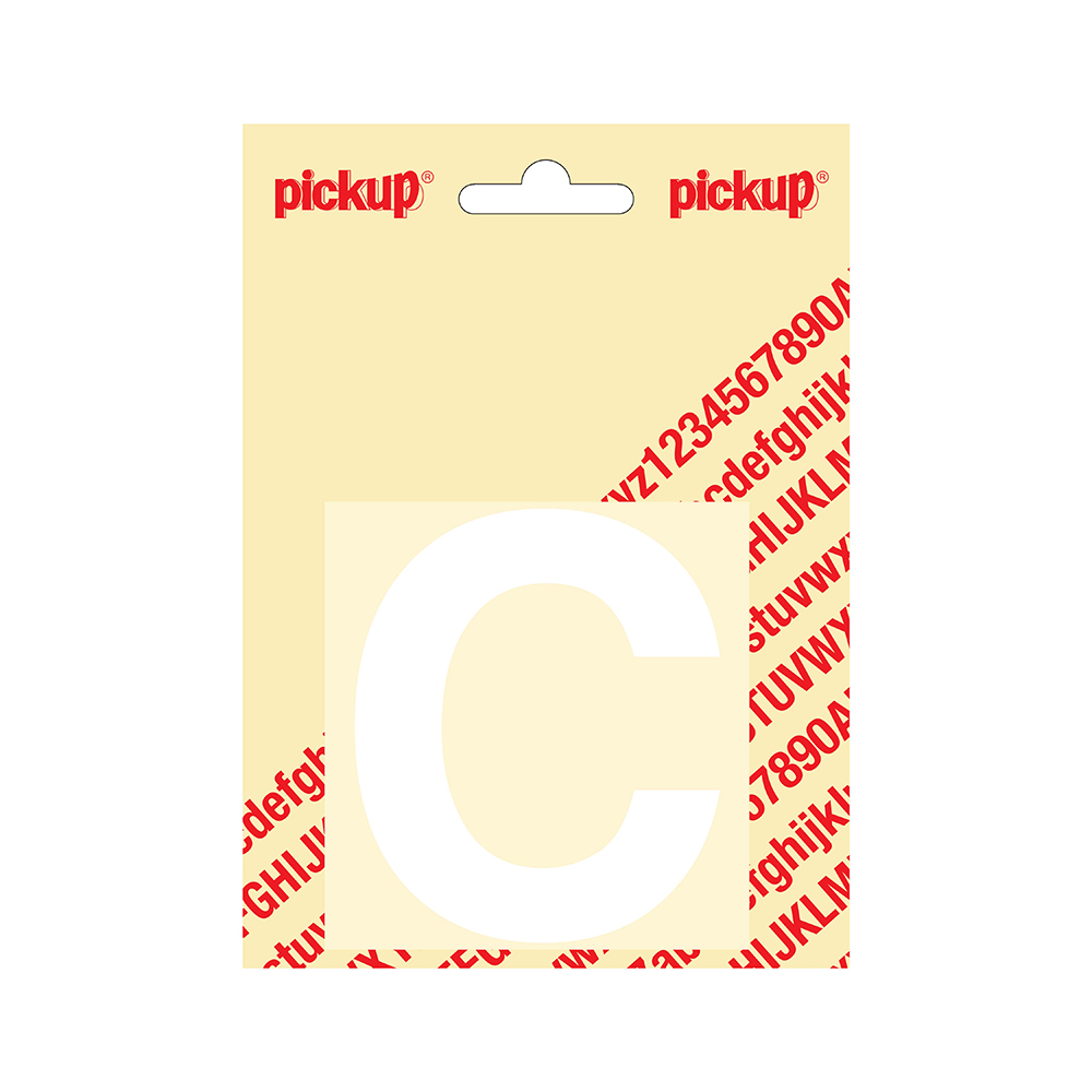 Pickup plakletter Helvetica 80 mm - wit C