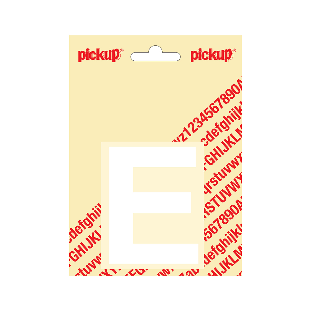 Pickup plakletter Helvetica 80 mm - wit E