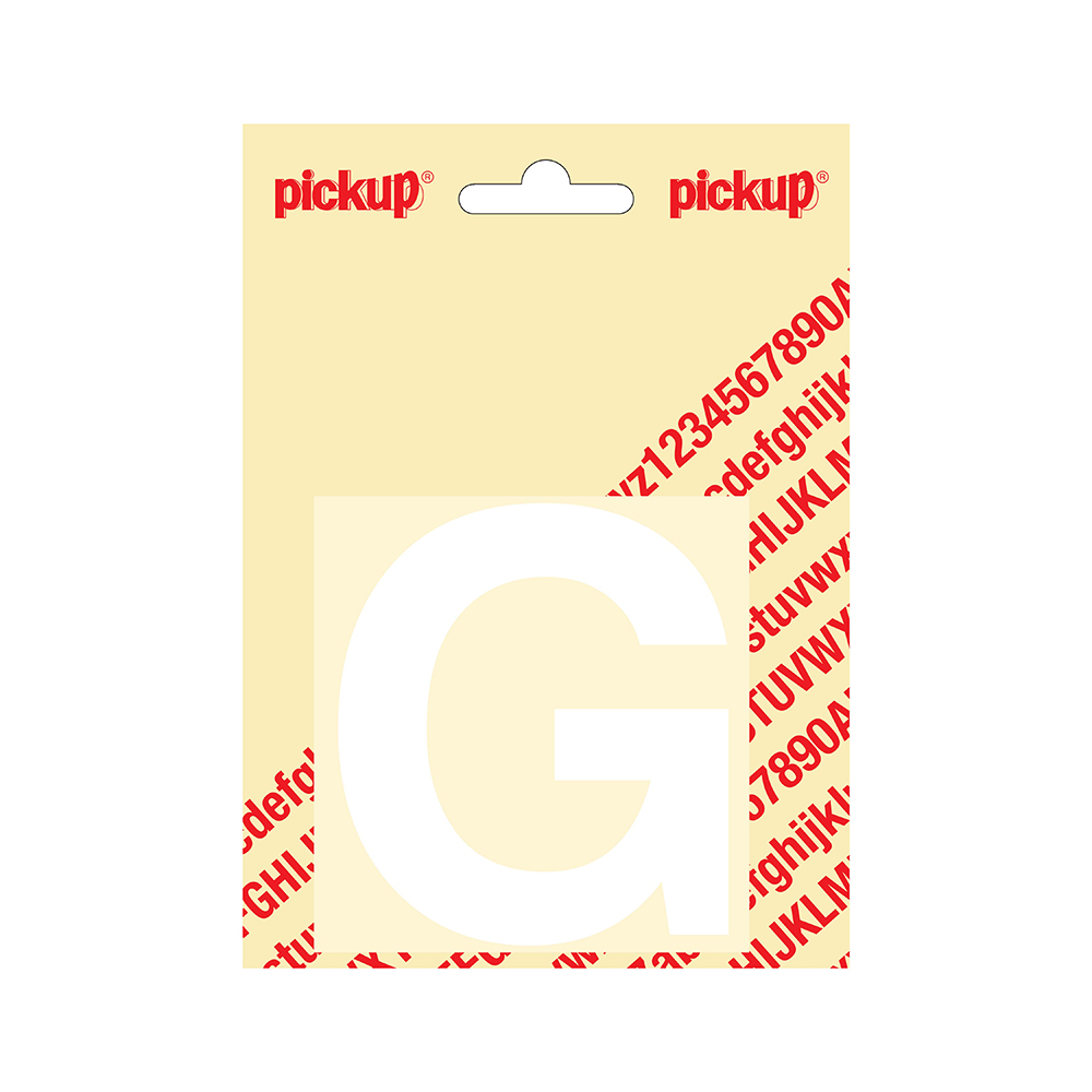 Pickup plakletter Helvetica 80 mm - wit G