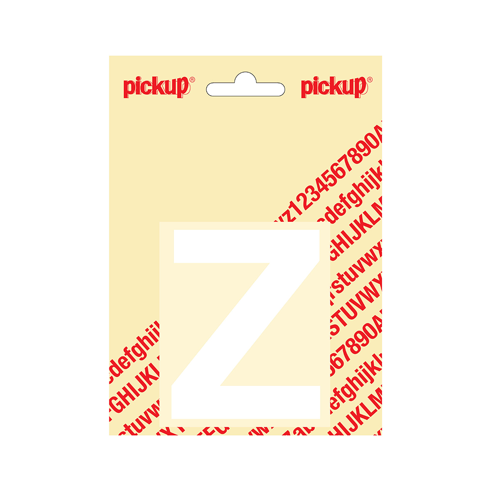 Pickup plakletter Helvetica 80 mm - wit Z