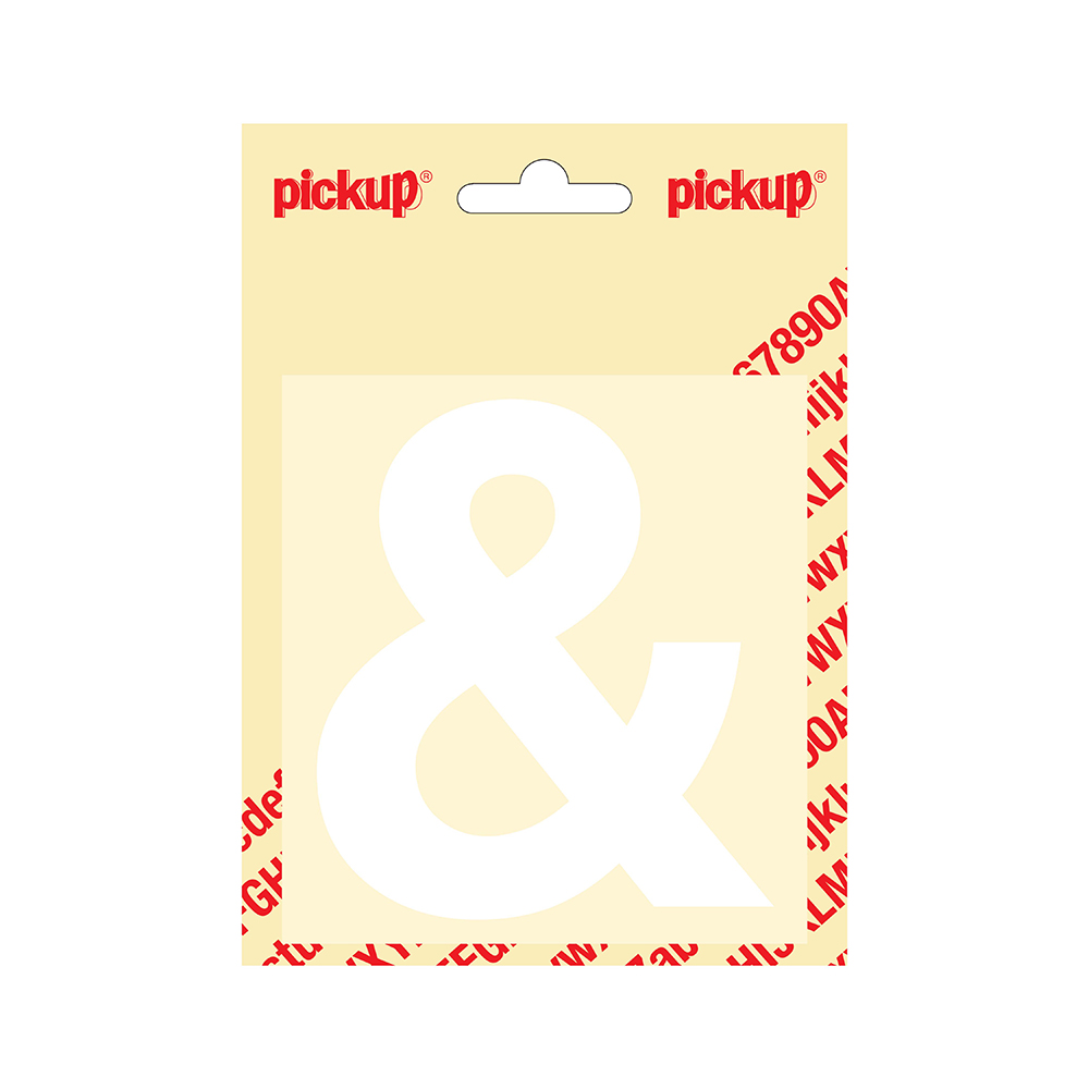 Pickup plakletter Helvetica 100 mm - wit &