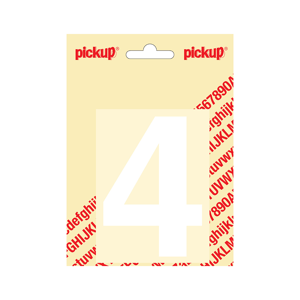 Pickup plakcijfer Helvetica 100 mm - wit 4