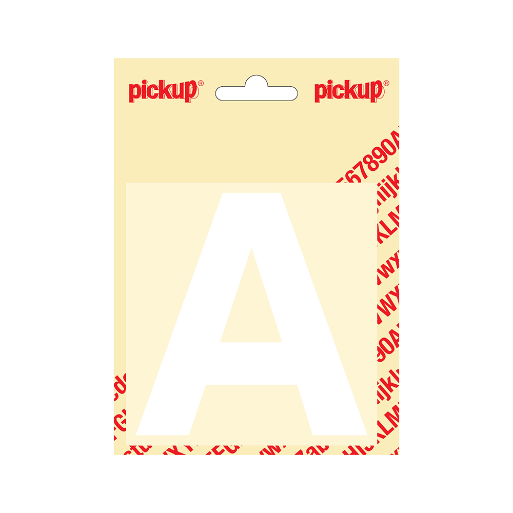 Pickup plakletter Helvetica 100 mm - wit A