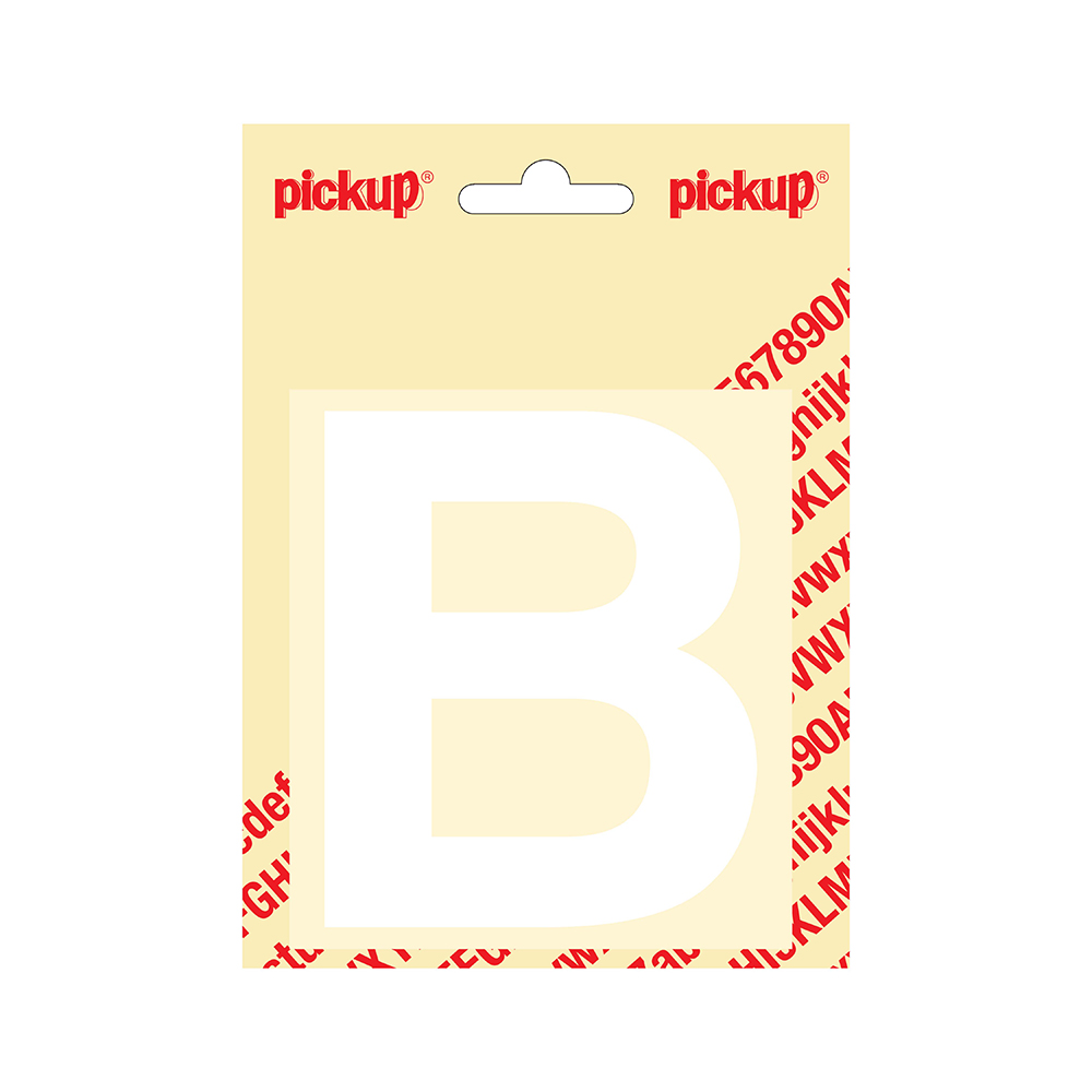 Pickup plakletter Helvetica 100 mm - wit B