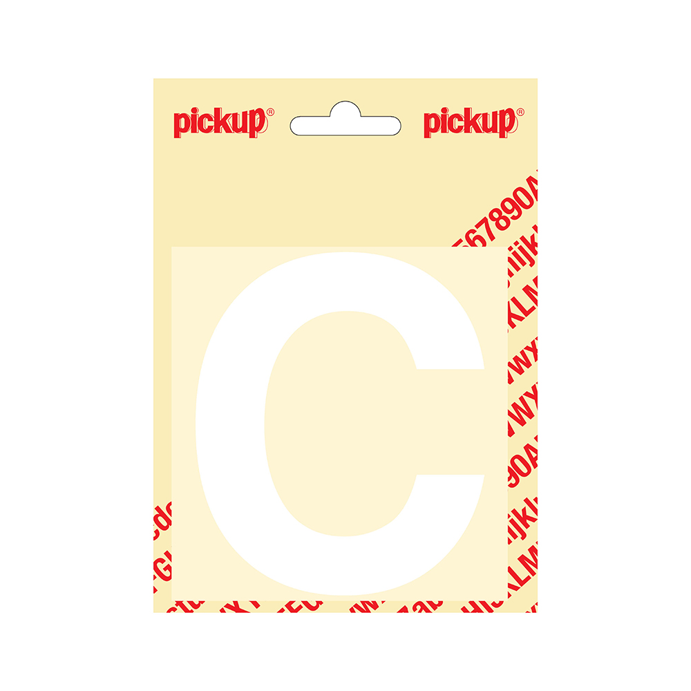 Pickup plakletter Helvetica 100 mm - wit C