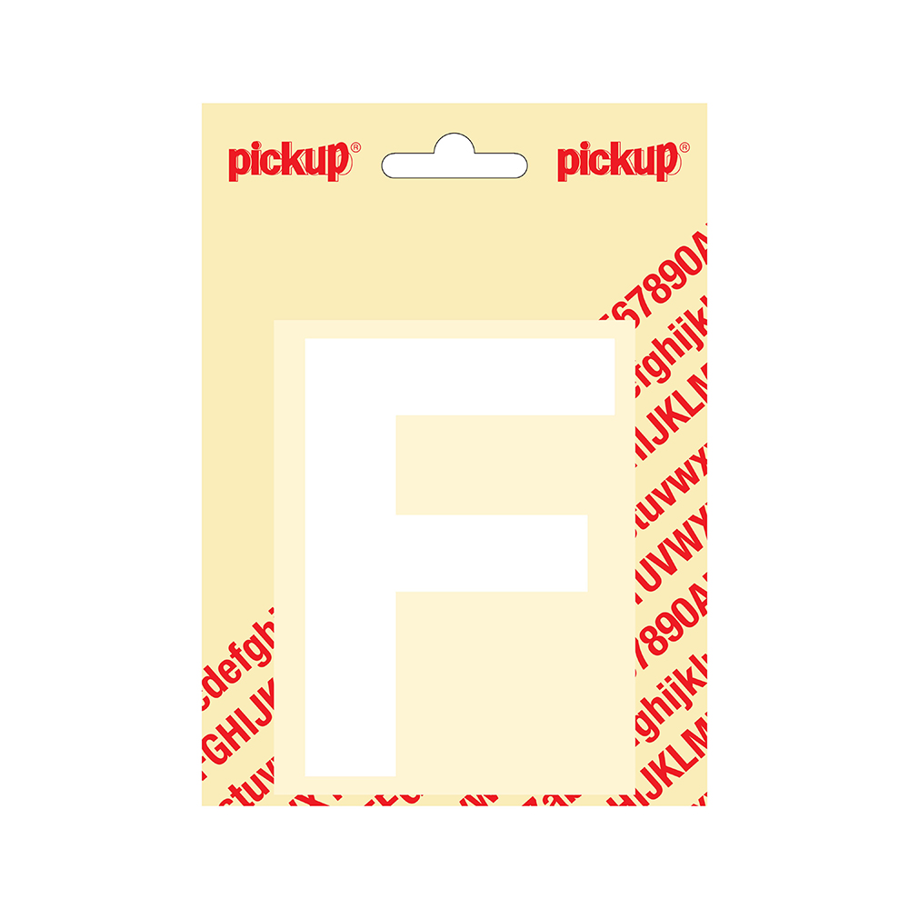 Pickup plakletter Helvetica 100 mm - wit F