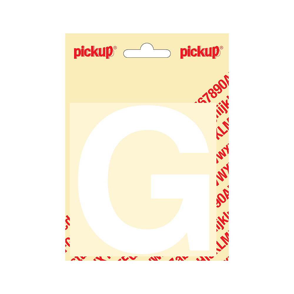 Pickup plakletter Helvetica 100 mm - wit G