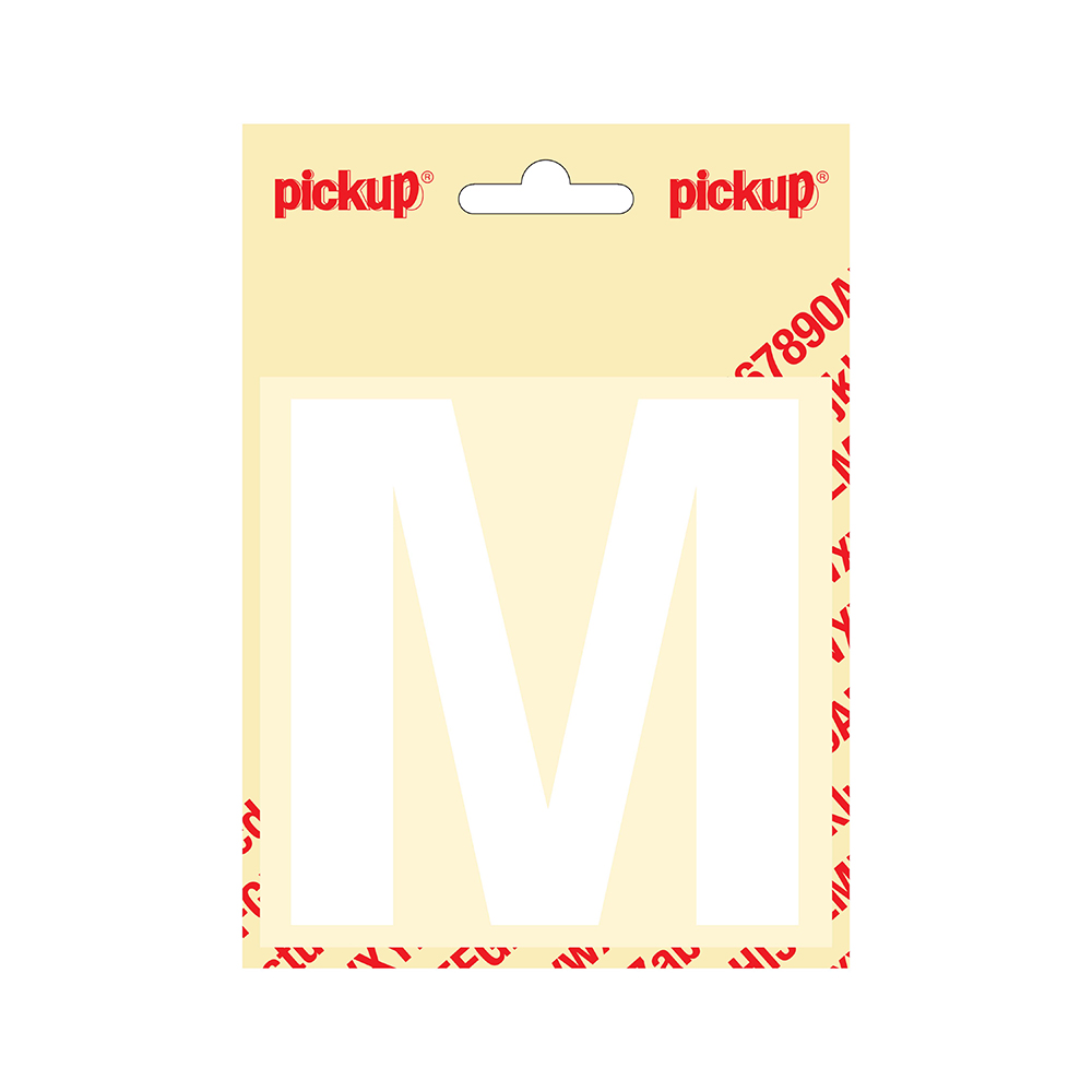 Pickup plakletter Helvetica 100 mm - wit M