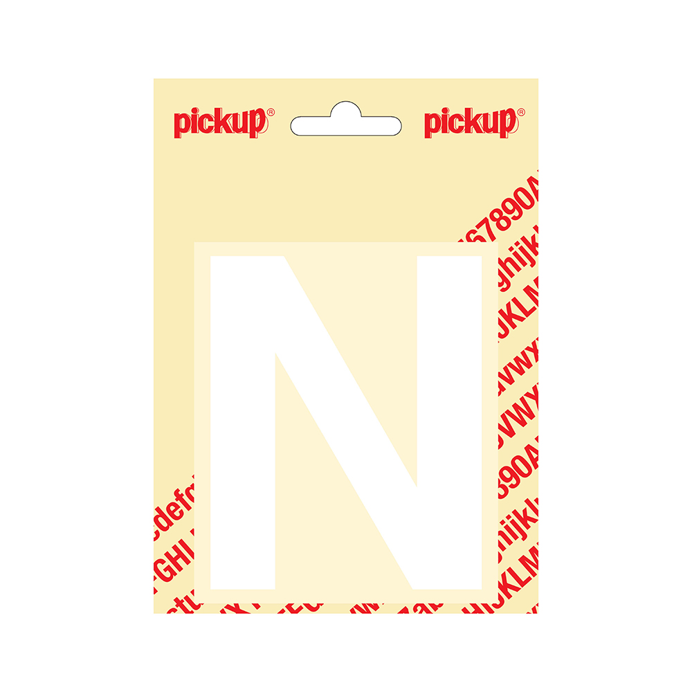Pickup plakletter Helvetica 100 mm - wit N
