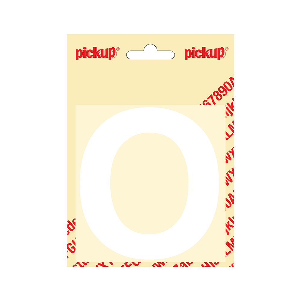 Pickup plakletter Helvetica 100 mm - wit O