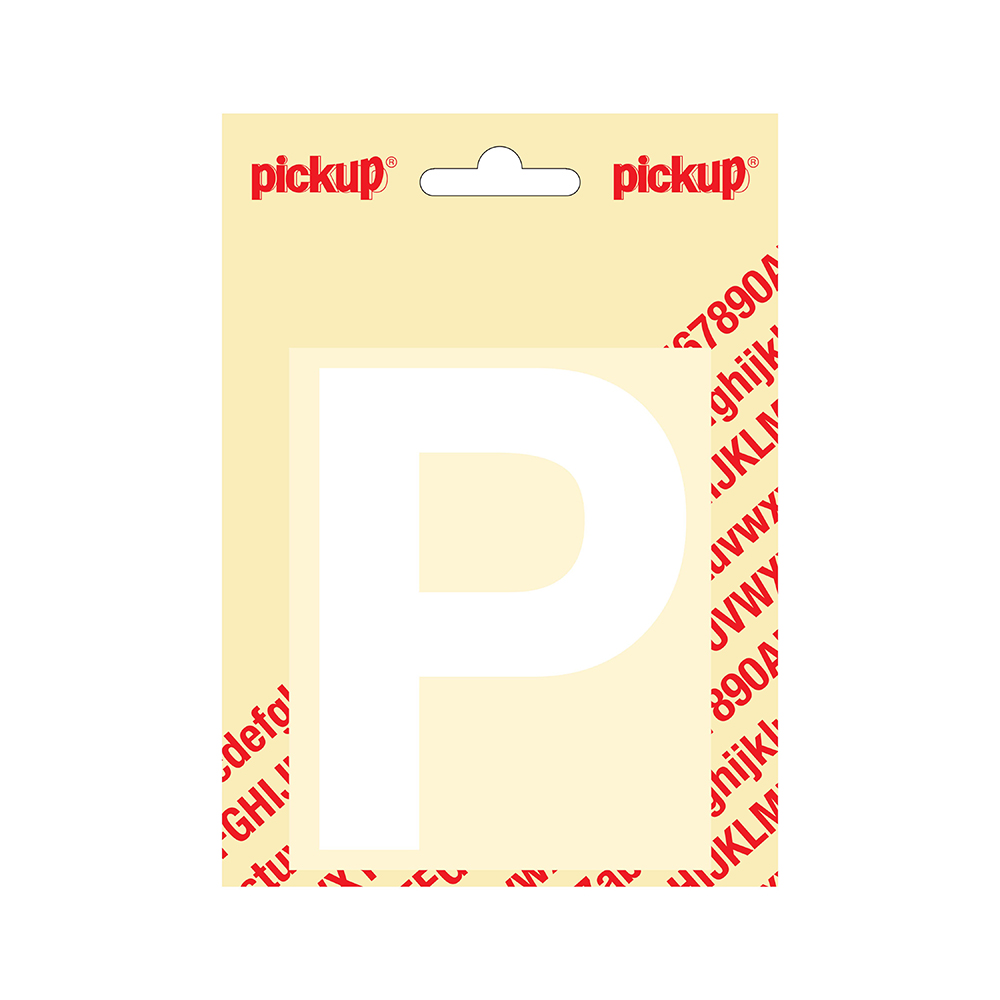 Pickup plakletter Helvetica 100 mm - wit P